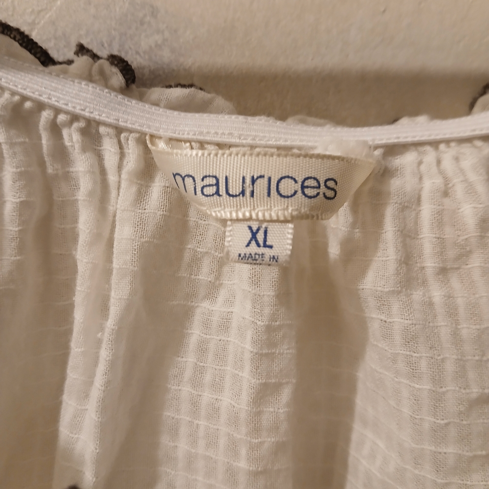 Maurices White Textured Off-Shoulder Top